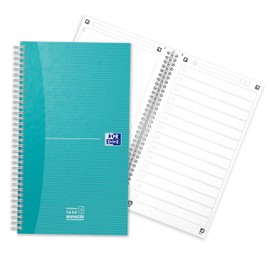 Oxford Task Manager 460 Page Spiral To Do List Notebook - Turquoise