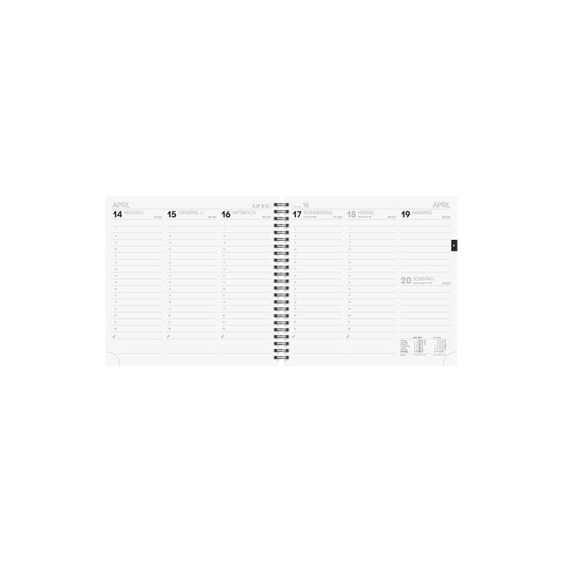 BRUNNEN Book Calendar Model 766 2026 | 210 x 205