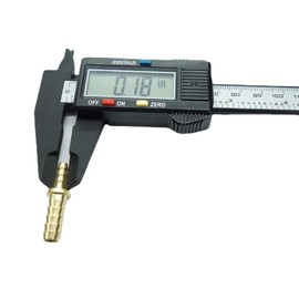 CDQBWKJGFJ 2 Pcs Brass Hose Reducer Barb Fitting,1/4" to 1/8" Barb Hose Coupler, Reducing Hose Barb Splicer Adapter for Water/Fuel/Air