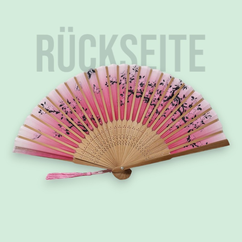 Starlet24 Foldable Bamboo Hand Fan Folding Fan with Tassel Fan