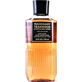 Bath + Body Work - Mahogany Teakwood Body Wash 3-in-1 Hair, Face, Body Wash 10 OZ/295 mL-Full Size