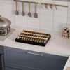 Wobmmi Expandable Metal Spice Drawer Organizer,3-Tier Slanted Seasoning Jars Tray