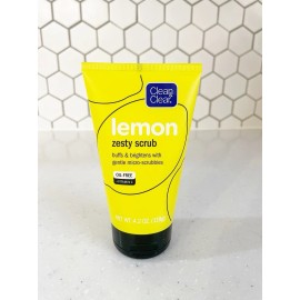 Clean & Clear Lemon Zesty Brightening Facial Scrub Vitamin C Lemon Extract 4.2oz
