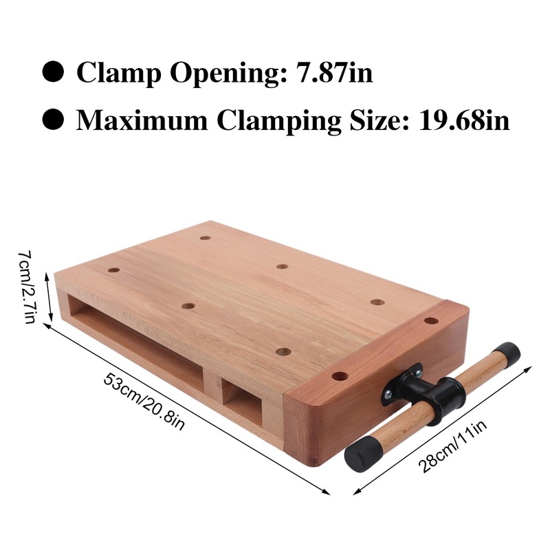 DOONARCES Woodworking Bench Vise, Portable Wood Vise Workbench, Hard Wood