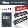 Sign Opening Hours Business, Variable Writeable with Desired Text, Acrylic
