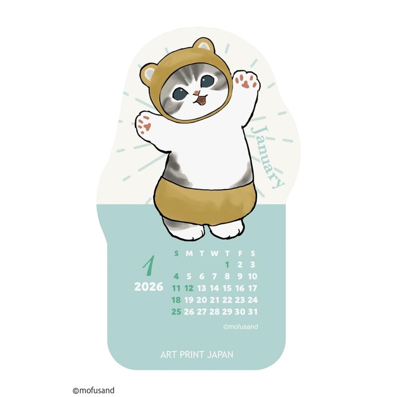 2026 Calendar Die-cut Desktop/mofusand