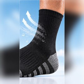 Men’s Crew Socks for Gym & Outdoor Use – Soft Knit Everyday Socks for Running, Football & Training, 6 or 12 Pairs
