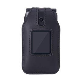 Fitted Leather Case for Cricket Debut Flip (U102AC), AT&T Cingular Flip IV, Flip 4 (U102AA), Features: Rotating Belt Clip, Screen & Keypad Protection, Secure Fit