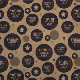 Trump Vance 2024 Election Premium Kraft Gift Wrap Wrapping Paper Roll