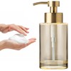 Enra Gold Foaming Soap Dispenser, 12oz Thick Glass Bathroom &