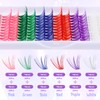 Amabro Coloured Eyelash Extensions, 120 Pieces, 14 mm, 16 mm,