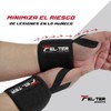FELTER FITNESS Muñequera Deportiva, Soporte y Protección para Levantamiento de
