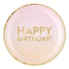 Slant Collections 8-Count Disposable Party Size Paper Plates, 7-Inch, Happy