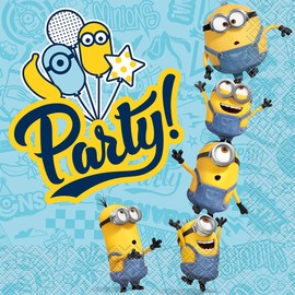 Unique Multicolor Minions 2 Luncheon Napkins - 6.5" x 6.5" (16 Count) - Perfect for Themed Parties & Kid's Celebrations