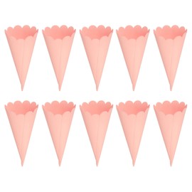 M METERXITY 50 Pack Party Confetti Cone Holder - Bouquet Cones Petal Cones Holder with Double-sided Adhesive Tape, Apply to Birthday Party (Pink)