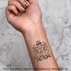 4 x 'Art Nouveau Poppy' Temporary Tattoos - Water Resistant,