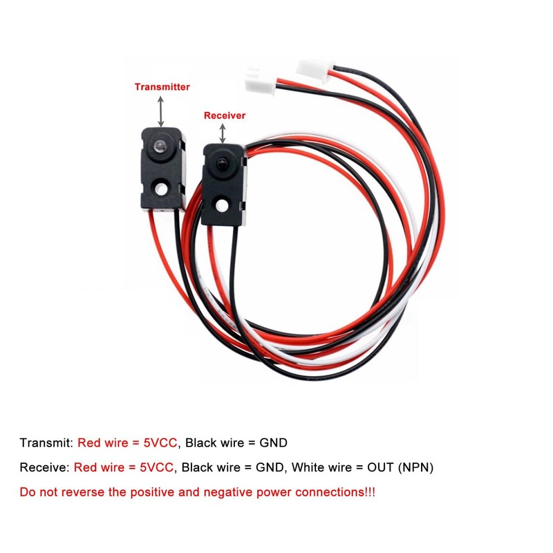 Treedix 2 Sets IR Break Beam Sensor 5MM LEDs Counting