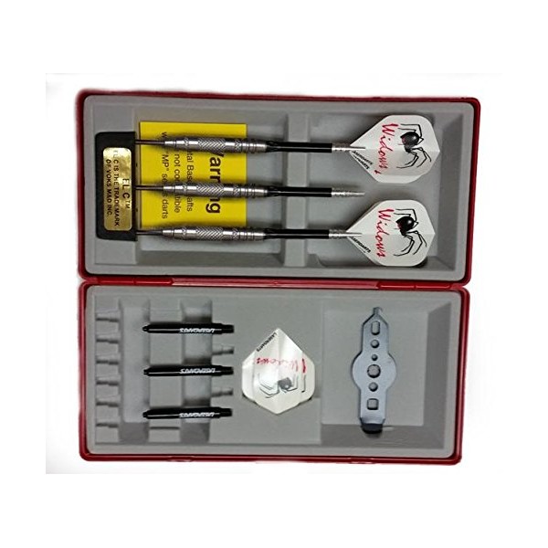 Silver Widow Fixed Point Tungsten Steel Tip Darts Knurled Barrel