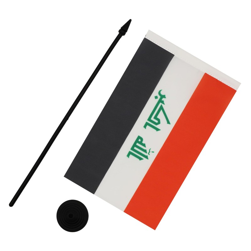 Iraq Table Flag 5'' x 8'' - Iraqi Desk Flag