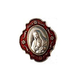 Rosary Case with Red Enamel Our Lady Of Guadalupe Rosary