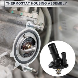 RATCHROLL Car Thermostat for Land Rover LR2 2013-2015 for Land Rover Range Rover 2.0L 2013-2022 Engine Coolant Thermostat Housing Assembly No.LR027158 Plastic