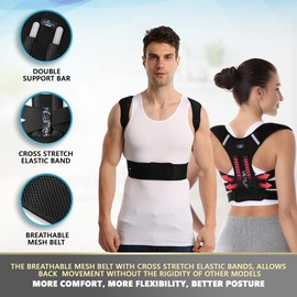 Posture Corrector | (L) Posture Brace Available in 3 Sizes | Back Brace for Posture Support | Back Posture Corrector for Men and Women | Adjustable Back Straightener for Hunching and Good Posture Support