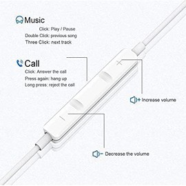 KP TECHNOLOGY Earphones for Honor X6b / Honor 70 Lite/Honor X7b / Honor X7a / Honor X6a / Honor X8 / Honor X7 / Honor X6 - In-Ear Earphones Headphones Headset Earbuds with In-Line Remote Control