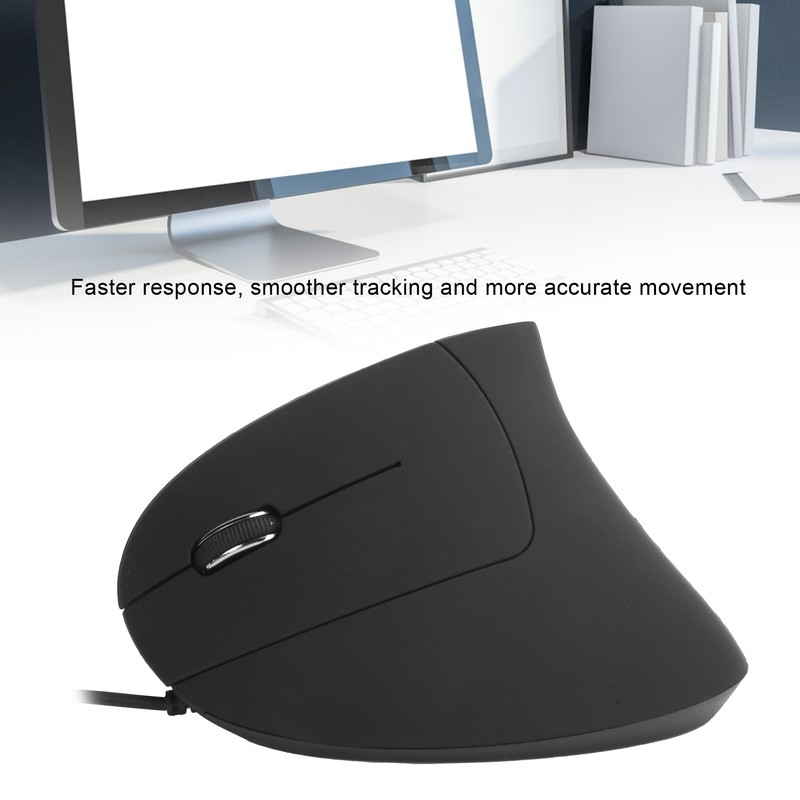 Wired Left Hand Mouse Vertical Ergonomic 800/1200/1600DPI USB Optical for