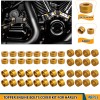 Unbranded Gold Engine Bolt Cover Caps Kit For Harley Dyna