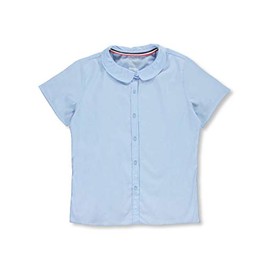 French Toast Girls' S/S Peter Pan Fitted Shirt - Blue, 2t