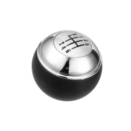 Hihaha 6 Speed Manual Gear Shift Knob Compatible for Mini R50 R53 2000-2006 for Mini Cabrio R52 2002-2008, Durable Plastic Black Silver Tone Durable Material