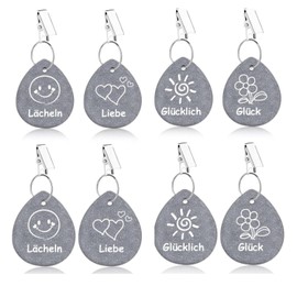 Fenglin-joy Tablecloth Weights Natural Stone, Pack of 8 Tablecloths Weights Outdoor Tablecloth Weight with Clip for Outdoor Party, Picnic, Table Decoration