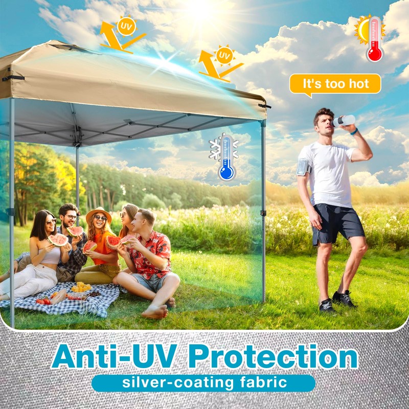 8x8 Canopy Replacement Top Cover with Air Vents for ez