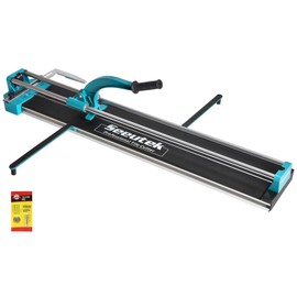 Seeutek Manual Tile Cutter, 24 inch Professional Porcelain Ceramic Tile Cutter, Double Rails Design Tile Cutter Tool, with Tungsten Carbide Cutting Wheel and Laser Guide Positioning