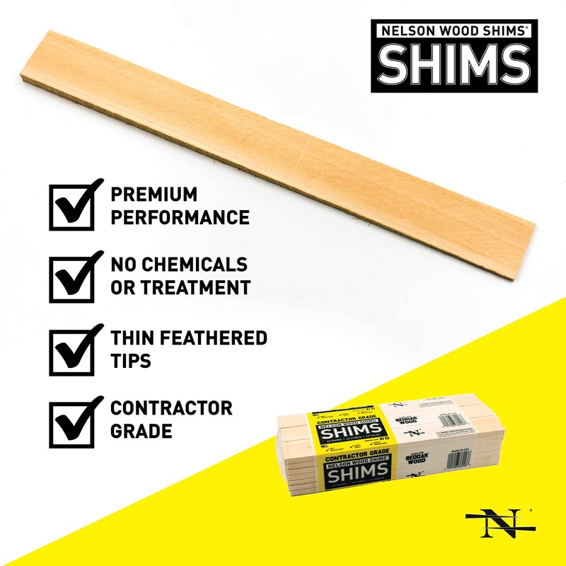 Nelson Wood Shims – Leveling Wedge Professional Contractor DIY Bulk