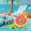 DECHOUS 10Pcs Mini Swimming Rings Inflatable Doughnut Pattern Swim Ring