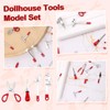 17pcs Miniature Doll House Tools, 1:12 Miniature Tools Set Multifunctional