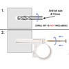 (4 pcs) White Plastic Clamps for 48-51 mm Pipes, Hose