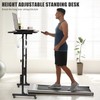 SIDUCAL Standing Desk Adjustable Height, Small Mobile Table with Wheels,