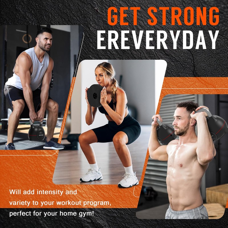 HXD-ERGO Adjustable Kettlebell Weight Set-Quickly Adjusts 7 Weights,Ergonomic kettlebell sets