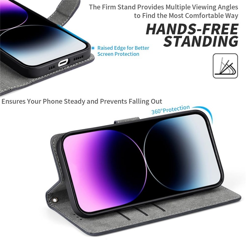 BAILI RFID Blocking Case for Oukitel C58/C58 Pro, Kickstand, Card