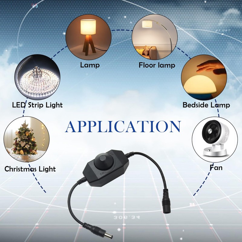 HayEastdor 3PCS LED Strip Light Dimmer Switch Cable DC12V-24V LED