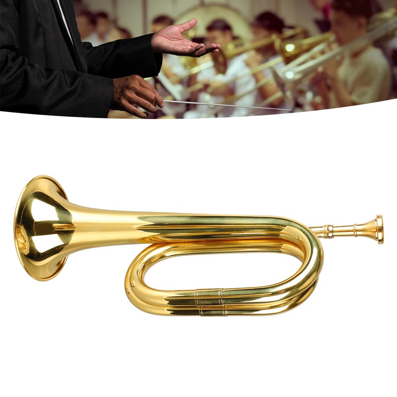 Military Style Trumpet C Key Brass Easy to Play Trumpet