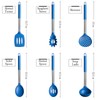 Silicone Kitchen Utensils Set - Culinary Couture 6-Pieces Blue Silicone