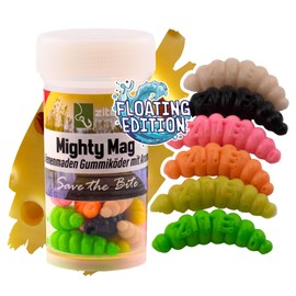Zite Fishing Mighty Mag Floating Edition - Buoyant Rubber Bait Trout Fishing - Artificial Bee Made Cheese Aroma - UV-Active - All-Round Colour Mix