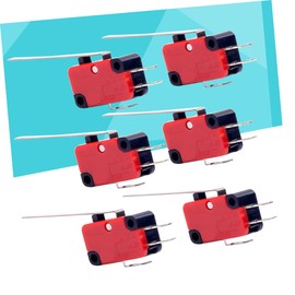 TEHAUX V-153-1c25 6pcs Micro Electric Travel Switches Waterproof Momentary Push Button Long Hinge