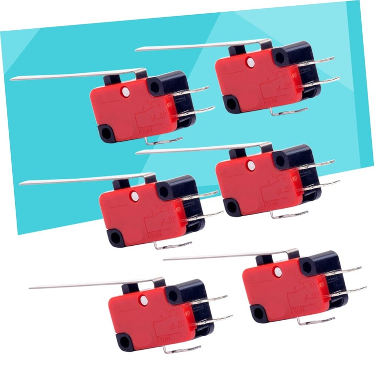 TEHAUX V-153-1c25 6pcs Micro Electric Travel Switches Waterproof Momentary Push