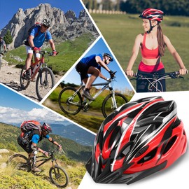 Lightweight Bicycle Helmet with Visor LED Light In-mold Mountain Road Bike Cycle Helmet Outdoor Sport Protective Helmet for Men and Women