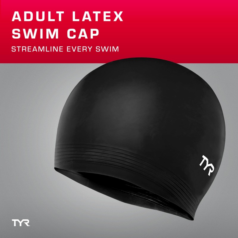 TYR Latex Adult Swim Cap for Women and Men -