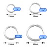 Pack of 80 Key Rings 4 Sizes (15 mm 20